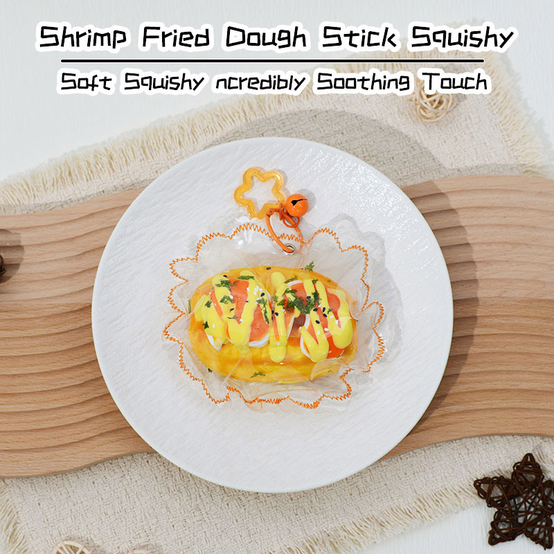 Shrimp Fried Dough Stick Squishy Toy