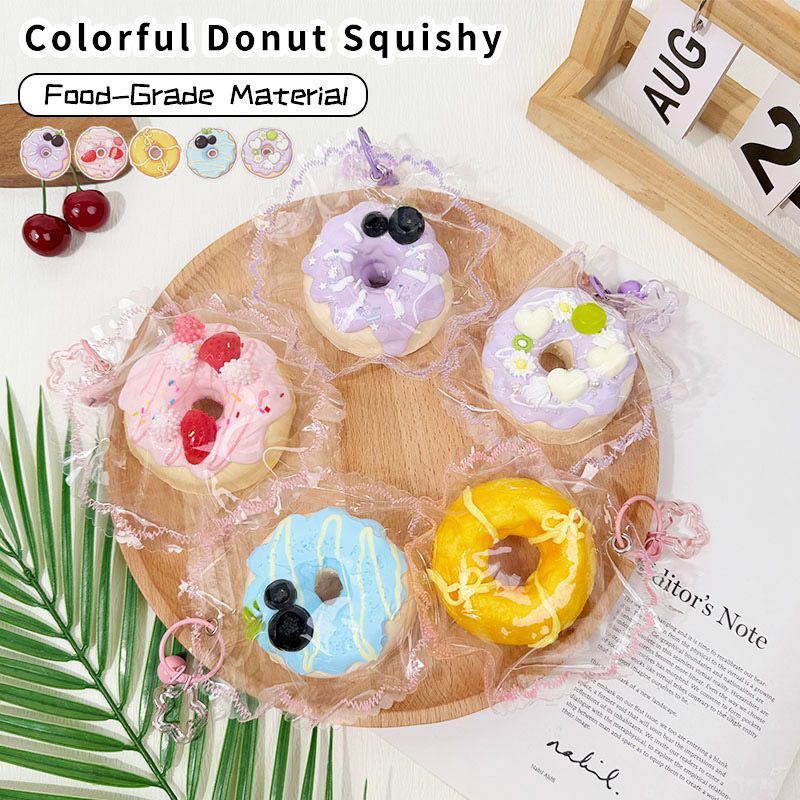 Colorful Donut Squishy Toy