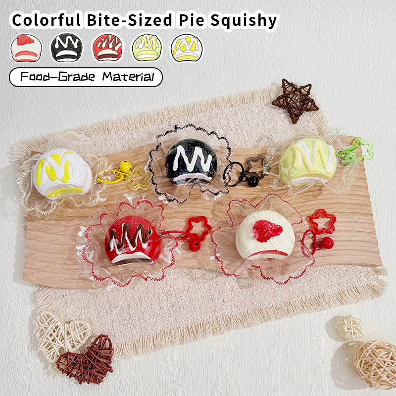 Colorful Bite‑Sized Pie Squishy Toy