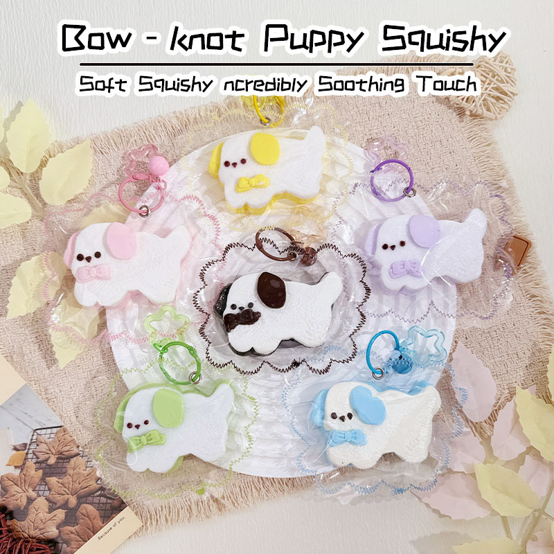 Bow‑knot Puppy Squishy Toy