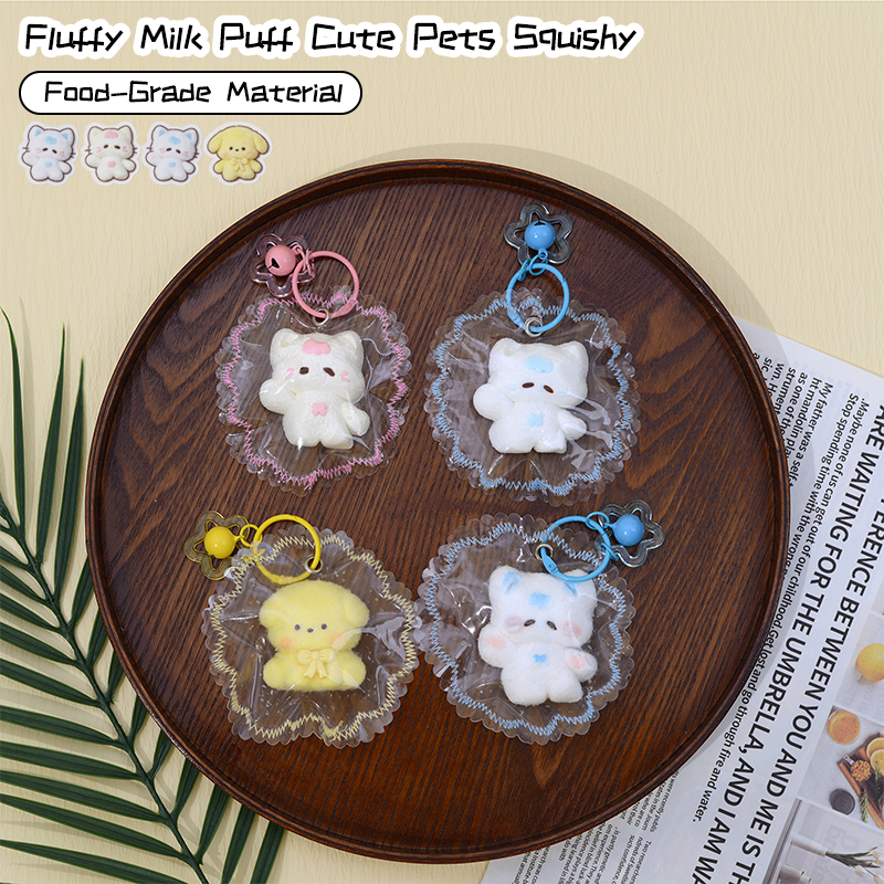Fluffy Milk Puff Cute Pets Squishy